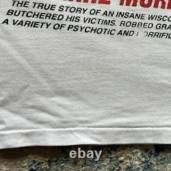 Rare 90s Vintage XL Ed Gein True Crime Single Stitch Shirt Dahmer Charles Manson