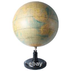 Rare Antique Globe on Metal Stand Vintage Globe 1930-1950 Historical