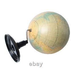 Rare Antique Globe on Metal Stand Vintage Globe 1930-1950 Historical