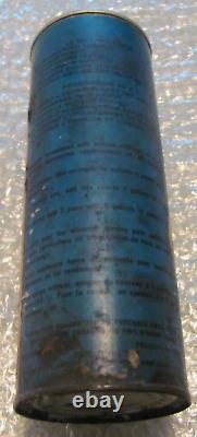 Rare Blue Vintage Race Sanko Snowmobile Oil Nos Metal Can Tin Full Unused