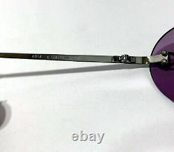 Rare Chanel Vintage Purple Rimless Shield Sunglasses, With Case