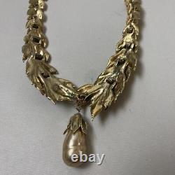 Rare Eve Saint Laurent Ysl Metal Necklace Vintage