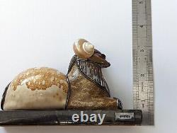 Rare Roberto Estevez Designer Ram Shell and Metal Sculpture Vintage $$$