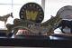 Rare Size 24 Long Vintage Pecatonica Beer Muskelager Embossed Metal Sign Fish