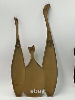 Rare VINTAGE 1960'S SEXTON CAST METAL WINE JUGS BOTTLES 3 Pc Set