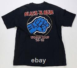 Rare VTG Black'N Blue World Tour 1984-85 T Shirt 80s Heavy Metal Band Black L