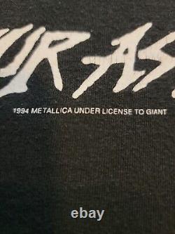 Rare Vintage1994 METALLICA Shirt METAL UP YOUR ASS RIDE THE LIGHTNING Mens LARGE