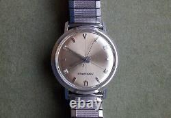 Rare Vintage 10k White GF 1965 Bulova Accutron M5 214 Men's Diamond Dial Watch