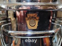 Rare Vintage 1960s Ludwig Coa Pre Serial 5x14 Super Sensitive Snare Drum Red Bb