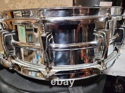 Rare Vintage 1960s Ludwig Coa Pre Serial 5x14 Super Sensitive Snare Drum Red Bb