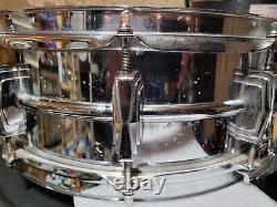 Rare Vintage 1960s Ludwig Coa Pre Serial 5x14 Super Sensitive Snare Drum Red Bb