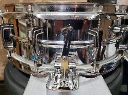 Rare Vintage 1960s Ludwig Coa Pre Serial 5x14 Super Sensitive Snare Drum Red Bb