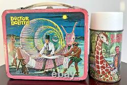 Rare Vintage 1967 Doctor Dolittle Movie Metal Lunch Box and Thermos! By Aladdin