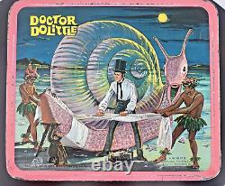 Rare Vintage 1967 Doctor Dolittle Movie Metal Lunch Box and Thermos! By Aladdin
