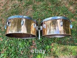 Rare Vintage 1970s Ludwig B/o Pointy Badge 13 And 14 Timbales Drums Percussion