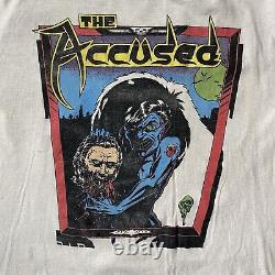 Rare Vintage 1990 The Accused Grinning Like An Undertaker Band T-Shirt Sz L