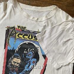 Rare Vintage 1990 The Accused Grinning Like An Undertaker Band T-Shirt Sz L