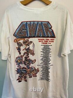 Rare Vintage 90s GWAR Band T Shirt