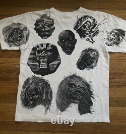Rare Vintage 90s Iron Maiden All Over Print Band T Shirt