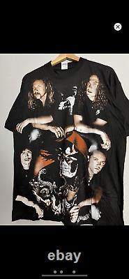 Rare Vintage 90s Metallica Heavy Metal XXL black Empire Bootleg Band Tshirt
