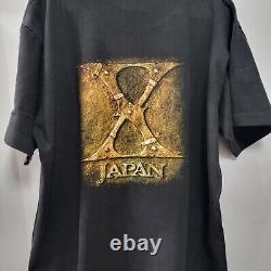 Rare Vintage 90s X Japan Yoshiki Metal Band Tee Shirt Rock Eagle Large Single