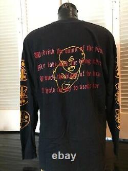 Rare Vintage 96 Venom Black Metal Tour Shirt Size XL Satanic Rock Thrash