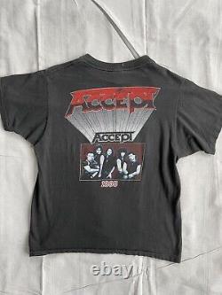 Rare Vintage Accept Metal Heart Tour T Shirt 1985 Authentic Concert Size Medium