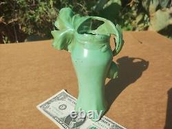 Rare Vintage Art Nouveau Heavy Cast Metal Floral Flower Vase 427