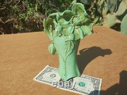 Rare Vintage Art Nouveau Heavy Cast Metal Floral Flower Vase 427