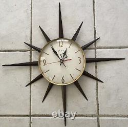 Rare? Vintage Atomic Sentinel Starburst Wall Clock