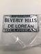 Rare Vintage Beverly Hills Delorean Metal License Plate Frame And Tag Dmc Dmc-12