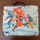 Rare Vintage Canadian Hockey Lunch Box General Steel Wares 1950's Or 60's
