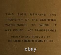 Rare Vintage Canadian Watchmakers Repair Metal sign