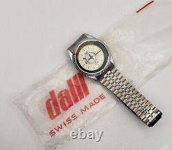 Rare Vintage Dalil Crystal Muslim Islamic Manual Winding Stainless Steel Watch