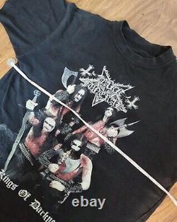 Rare Vintage Dark Funeral Ineffable King of Darkness 1998 t-shirt Black Metal