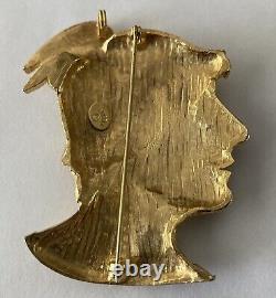 Rare Vintage DeNicola Mercury Brooch Pin