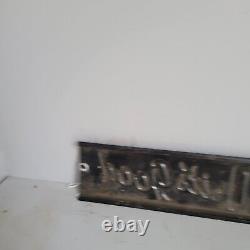 Rare Vintage Door Push Metal Plate Town Talk Bread Reach For It's Good