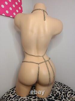 Rare? Vintage Frederick's Of Hollywood Metal Chain Bikini Set OS