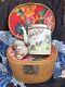Rare Vintage Heirloom Oriental Tea Pot And Cups In Ornate Basket Metal Hardware