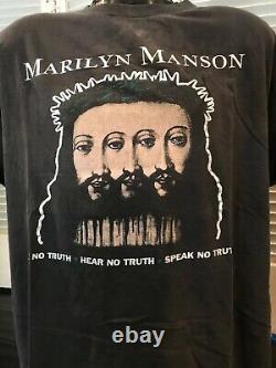 Rare Vintage Marilyn Manson Believe Tour Shirt Size XL Rock Metal Gothic