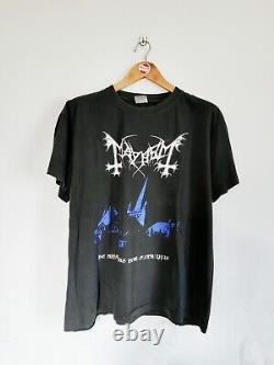 Rare Vintage Mayhem de mysteriis dom sathanas 1994 2side T-shirt Black Metal