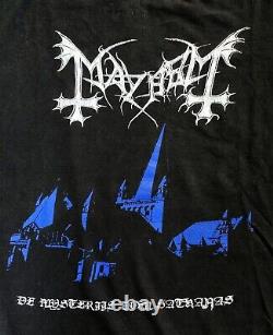 Rare Vintage Mayhem de mysteriis dom sathanas 1994 2side T-shirt Black Metal