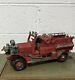 Rare Vintage Metal Tin Fire Truck Old Red Rare Collectible Truck 19 Red Truck