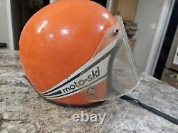 Rare Vintage Moto-Ski Snowmobile 4 Wheeler Dirt Bike Helmet