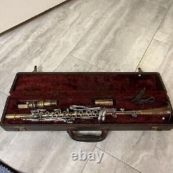 Rare Vintage PENZEL-MUELLER AMERICAN GLORITONE METAL CLARINET AND CASE B Flat