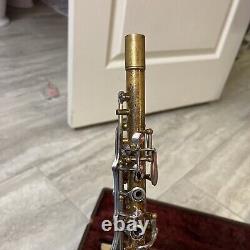 Rare Vintage PENZEL-MUELLER AMERICAN GLORITONE METAL CLARINET AND CASE B Flat