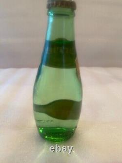 Rare/Vintage Perrier Metal Carrier & 5 6.5 Fl Oz Sealed Pry Off Cap Bottles