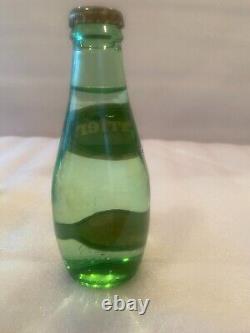 Rare/Vintage Perrier Metal Carrier & 5 6.5 Fl Oz Sealed Pry Off Cap Bottles