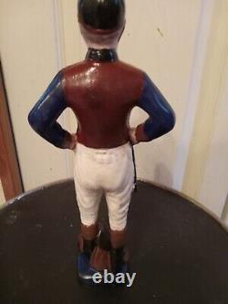 Rare Vintage Polychrome Metal Equestrian JOCKEY Sculpture 9 1/2 Keith Smykal