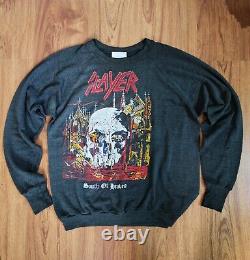Rare Vintage Slayer South of Heaven 1988 Sweatshirt Trash metal Soft and thin